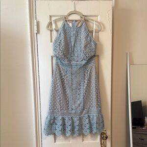 Blue Lace Cocktail Dress
